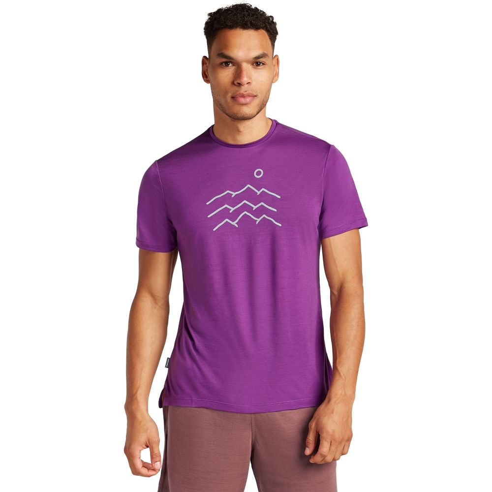 Icebreaker Mer 125 Cool-Lite Sphere SS Tee Across Passion IB0A5781-0A31 shirts en tops online bestellen bij Kathmandu Outdoor & Travel