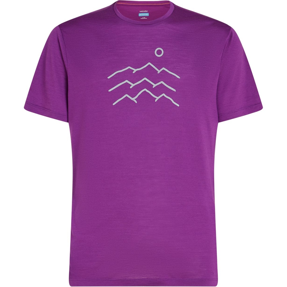 Icebreaker Mer 125 Cool-Lite Sphere SS Tee Across Passion IB0A5781-0A31 shirts en tops online bestellen bij Kathmandu Outdoor & Travel