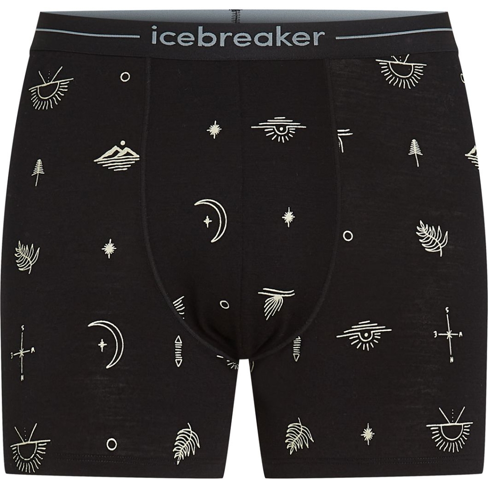 Icebreaker Mer 150 Anatomica Boxers Explore More Black/AOP IB0A5773-1241 onderkleding/thermokleding online bestellen bij Kathmandu Outdoor & Travel