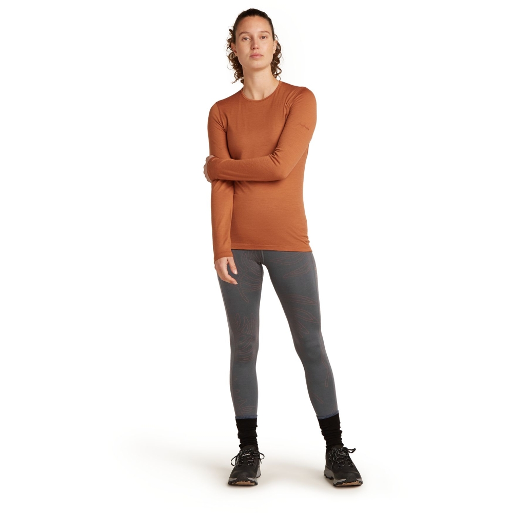 Icebreaker Mer 260 Fastray 25 HR Tight Fresh Women's Obsidian/Carob/AOP IB0A579U-0GG1 broeken online bestellen bij Kathmandu Outdoor & Travel