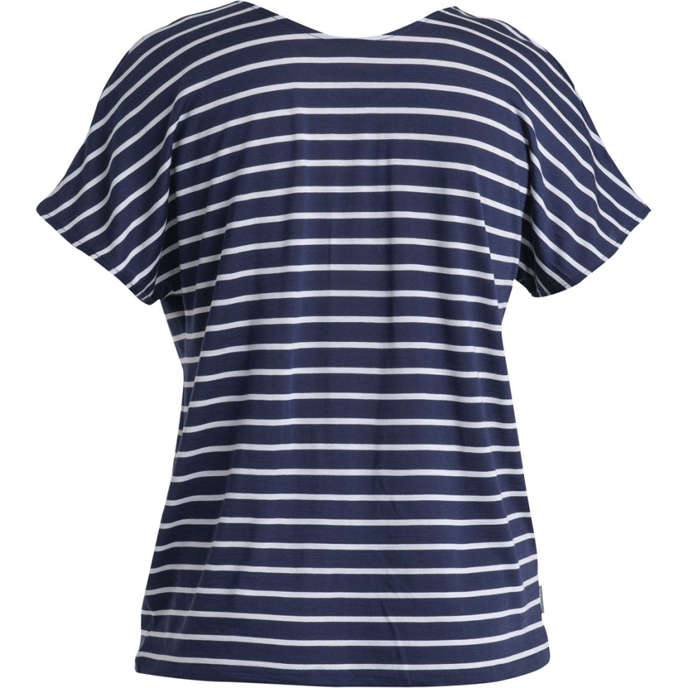 Icebreaker Mer Drayden Reversible SS Top Stripe Women's Midnight Navy/Snow IB0A56ZW-3291 shirts en tops online bestellen bij Kathmandu Outdoor & Travel