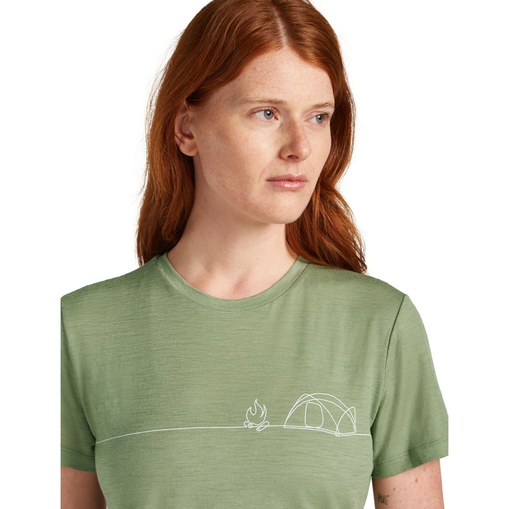 Icebreaker Mer 150 Tech Lite SS Tee Single Line C Women's Lichen IB0A576N-A741 shirts en tops online bestellen bij Kathmandu Outdoor & Travel