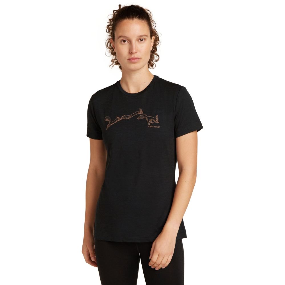 Icebreaker Mer 150 Tech Lite SS Tee Airbourne Squ Women's Black IB0A579T-0011 shirts en tops online bestellen bij Kathmandu Outdoor & Travel