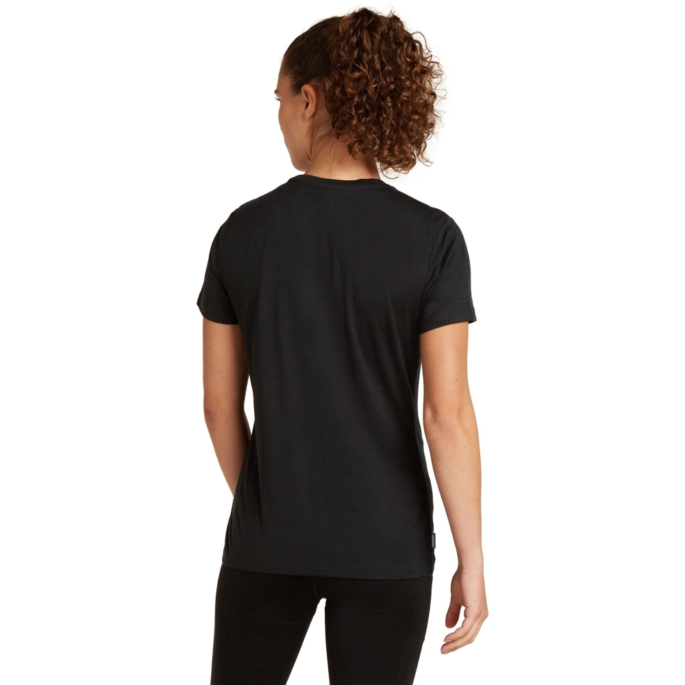 Icebreaker Mer 150 Tech Lite SS Tee Airbourne Squ Women's Black IB0A579T-0011 shirts en tops online bestellen bij Kathmandu Outdoor & Travel