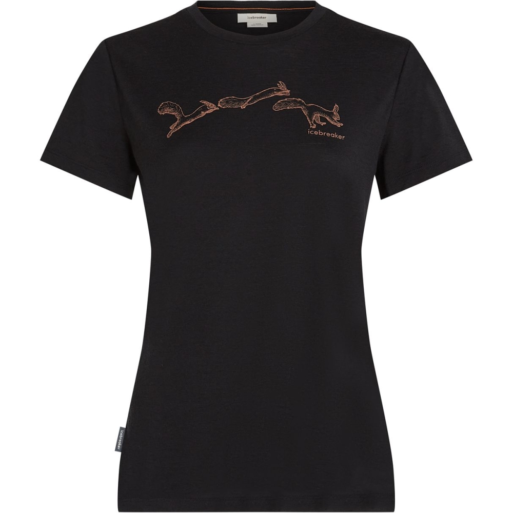 Icebreaker Mer 150 Tech Lite SS Tee Airbourne Squ Women's Black IB0A579T-0011 shirts en tops online bestellen bij Kathmandu Outdoor & Travel