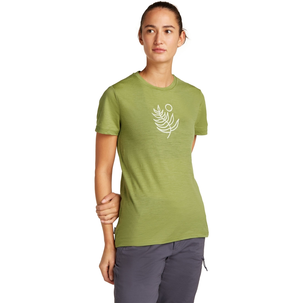 Icebreaker Mer 150 Tech Lite SS Tee Fresh Fern Women's Olive IB0A576P-0AA1 shirts en tops online bestellen bij Kathmandu Outdoor & Travel