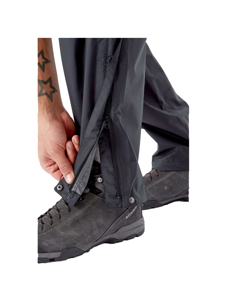 Rab Downpour Eco Pants FZ Long Black QWSG-86-Black-L jassen online bestellen bij Kathmandu Outdoor & Travel