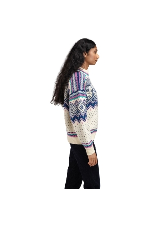 Dale VM Trondheim Sweater Women's Offwhite  Indigo  Orchid 96041-A00 fleeces en truien online bestellen bij Kathmandu Outdoor & Travel