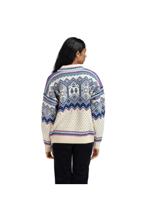 Dale VM Trondheim Sweater Women's Offwhite  Indigo  Orchid 96041-A00 fleeces en truien online bestellen bij Kathmandu Outdoor & Travel