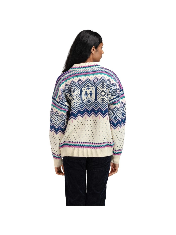 Dale VM Trondheim Sweater Women's Offwhite  Indigo  Orchid 96041-A00 fleeces en truien online bestellen bij Kathmandu Outdoor & Travel