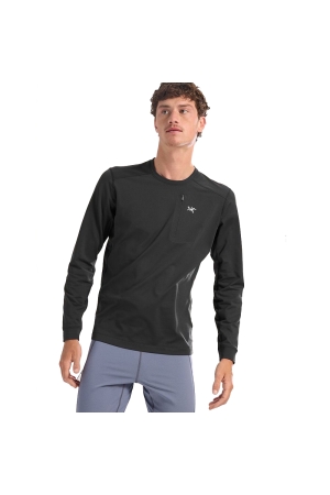 Arc'teryx Rho Lt Crew Neck Black 9417-Black fleeces en truien online bestellen bij Kathmandu Outdoor & Travel