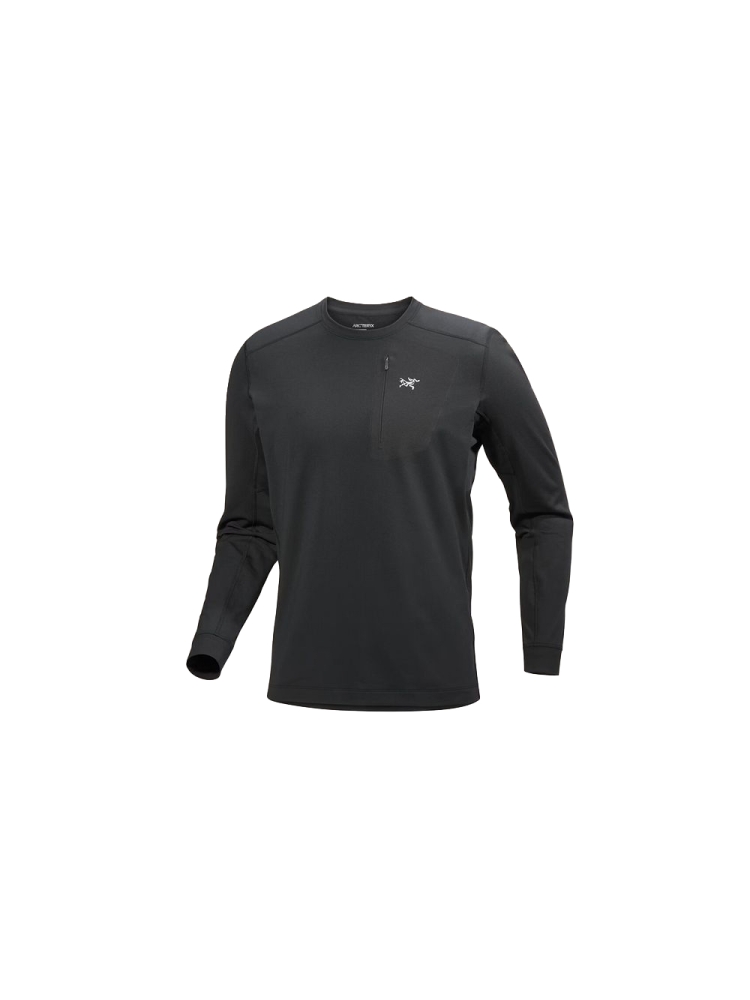 Arc'teryx Rho Lt Crew Neck Black 9417-Black fleeces en truien online bestellen bij Kathmandu Outdoor & Travel