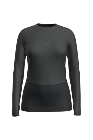 Icebreaker ZoneKnit 200 LS Crewe Women's Jet Hthr/Blk/Metro H/CB IB0A56HD-5851 onderkleding/thermokleding online bestellen bij Kathmandu Outdoor & Travel