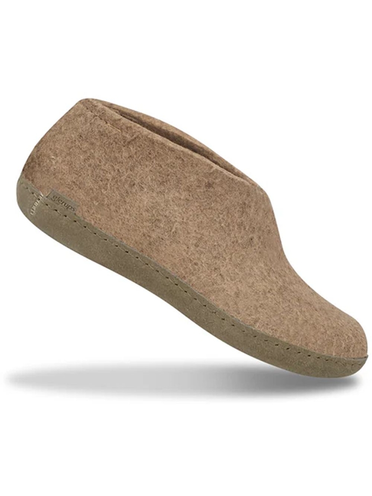 Glerups Shoe Leather Sand A-12-Sand pantoffels en huissokken online bestellen bij Kathmandu Outdoor & Travel