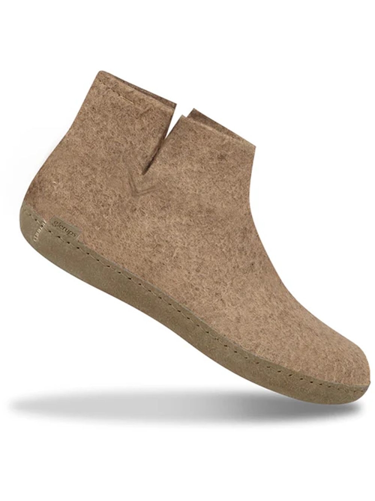 Glerups Boot Leather Sand G-12-Sand pantoffels en huissokken online bestellen bij Kathmandu Outdoor & Travel