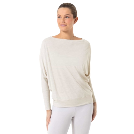 Super Natural  Kula Top Women's White Stone Melange 