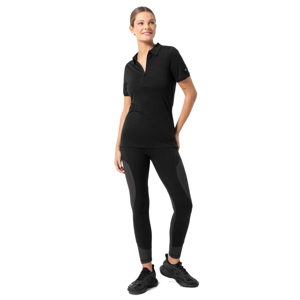 Super Natural Zip Polo Women's Jet Black SNW024770-872 shirts en tops online bestellen bij Kathmandu Outdoor & Travel