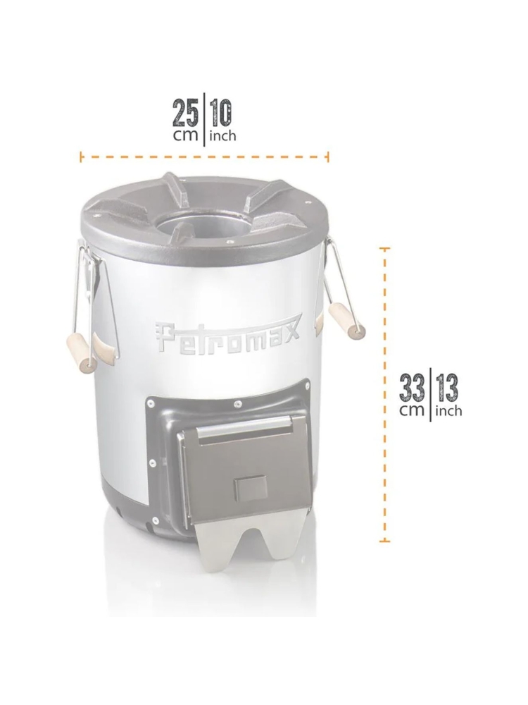 Petromax Rocket Stove Zilver PX RF33 branders online bestellen bij Kathmandu Outdoor & Travel