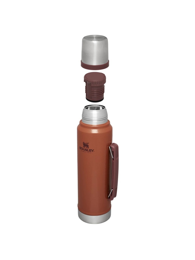 Stanley The Legendary Classic Bottle 1,0L Hammertone Clay 10-08266-061 drinkflessen en thermosflessen online bestellen bij Kathmandu Outdoor & Travel