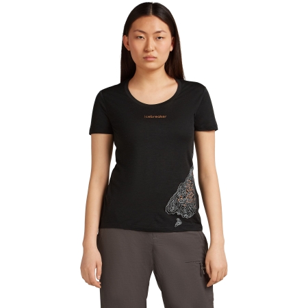 Icebreaker Mer 150 TL SS Scoop Tee 30th Anniv Women's Black Icebreaker Mer 150 TL SS Scoop Tee 30th Anniv Women's Black