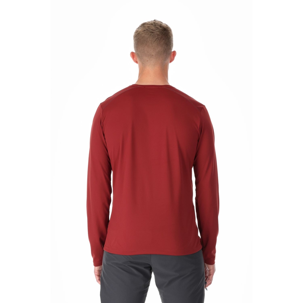 Rab Rab Force LS Tee QBL-07-OXB shirts en tops Rab Force LS Tee Oxblood Red QBL-07-OXB shirts en tops online bestellen bij Kathmandu Outdoor & Travel