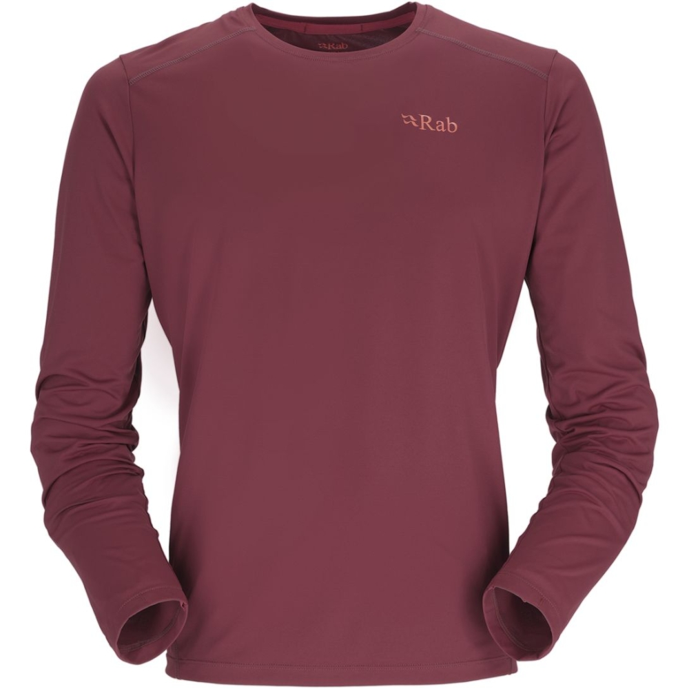 Rab Rab Force LS Tee QBL-07-OXB shirts en tops Rab Force LS Tee Oxblood Red QBL-07-OXB shirts en tops online bestellen bij Kathmandu Outdoor & Travel